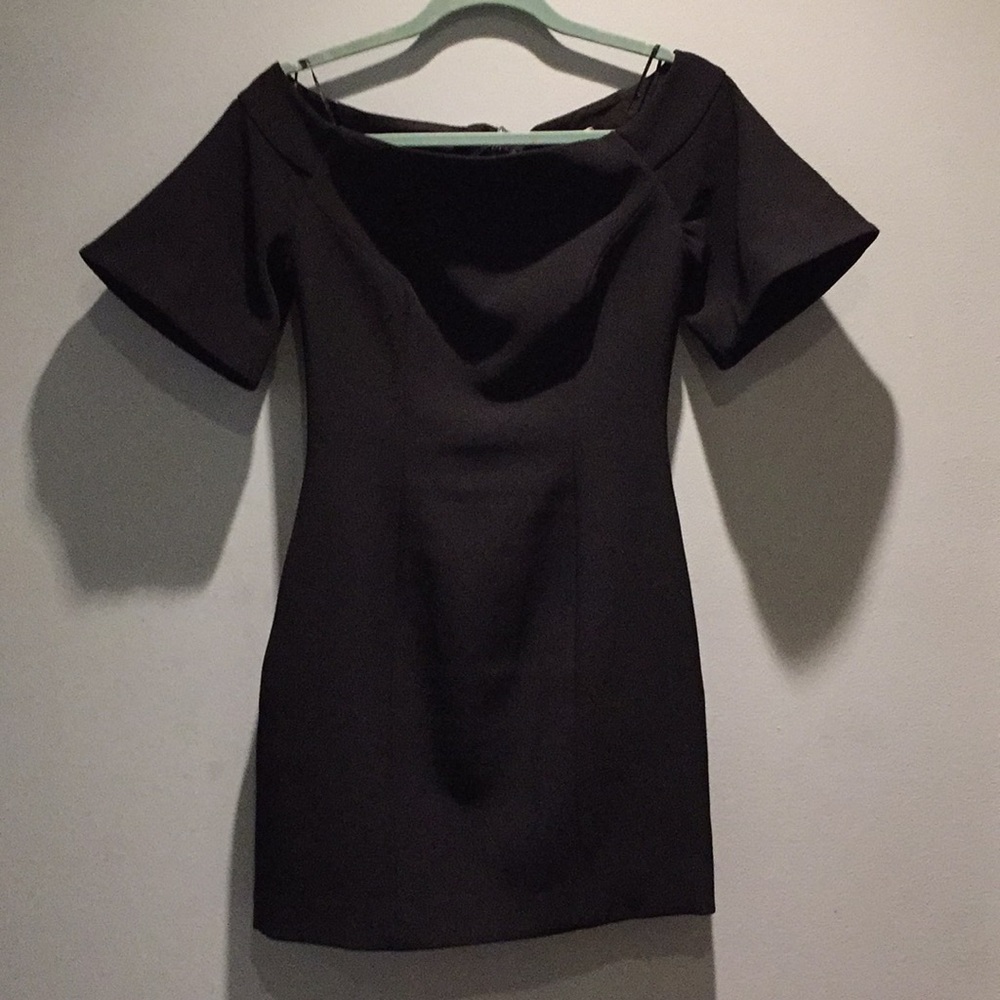 Keepsake off shoulder crepe dress